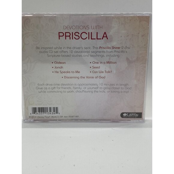 Devotions With Priscilla New Sealed (2014, 2-Disc CD Worship/Scripture) Unopened - Picture 4 of 4
